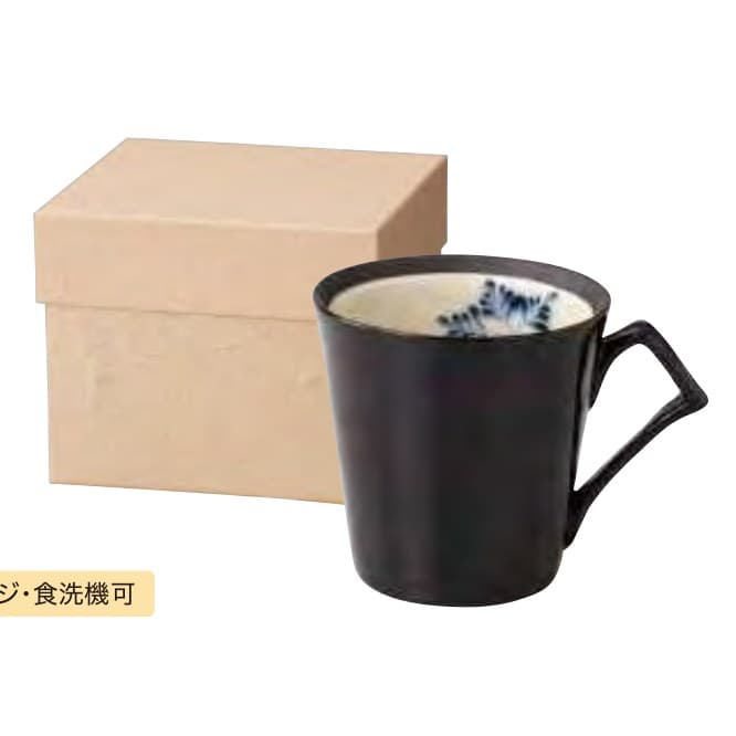 Shitto Sokichi Lacquered Mug – Fern Akebono (Black)
