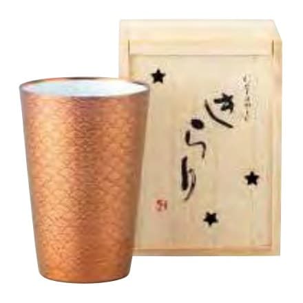 Kirari Thin Tumbler – Seigaiha (Copper)