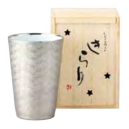 Kirari Thin Tumbler – Asanoha (Silver)