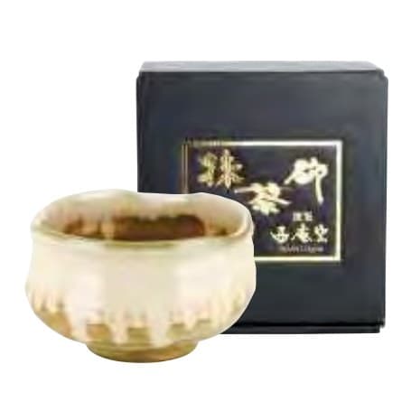 Straw-Ash Glaze White Flow Matcha Bowl