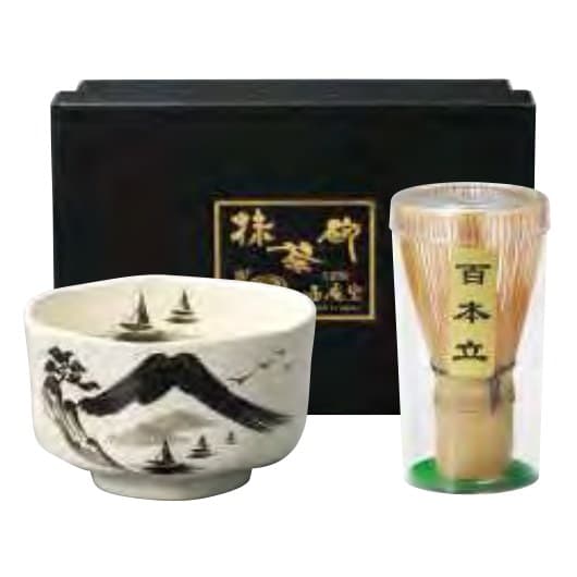 Gold Landscape Matcha Bowl (Kohiki)