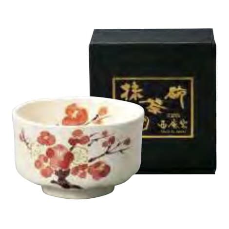 Gold Landscape Matcha Bowl (Kohiki) & Whisk Set