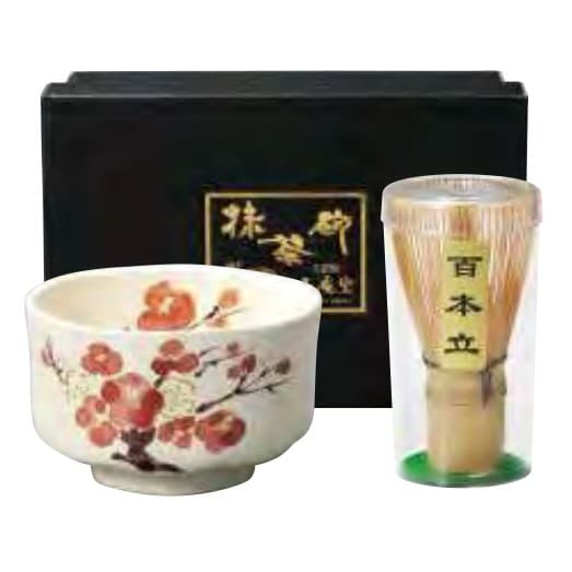 Gold Plum Matcha Bowl (Kohiki)
