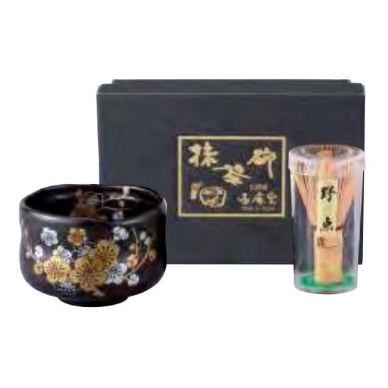 Japanese Seasons Kohiki Plum Nodate Bowl & Whisk Set