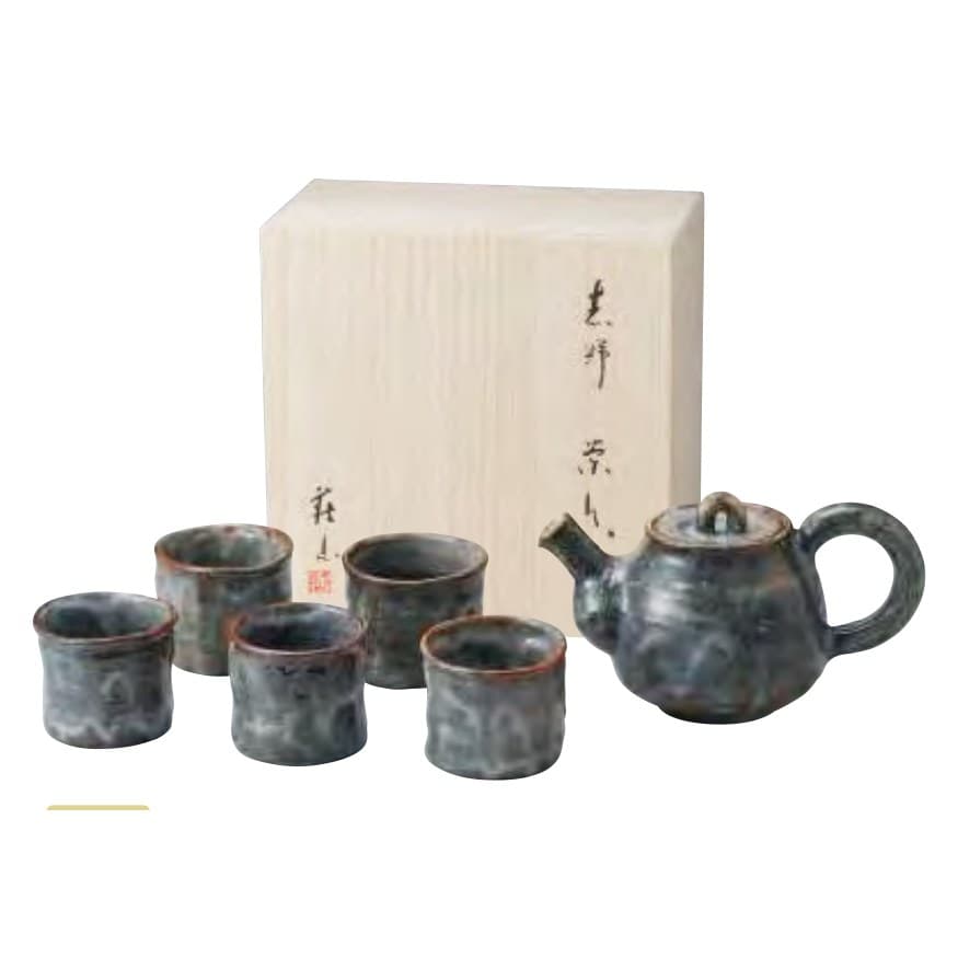 Sozan – Nezumi-Shino Teapot Set (handmade)