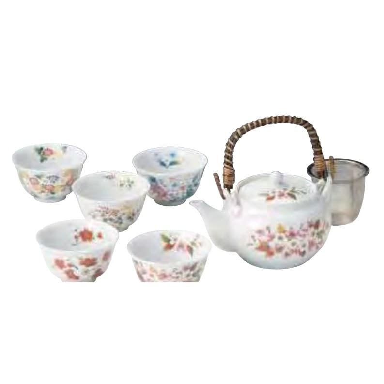 Japanese Seasons Dobin Tea Set (White)