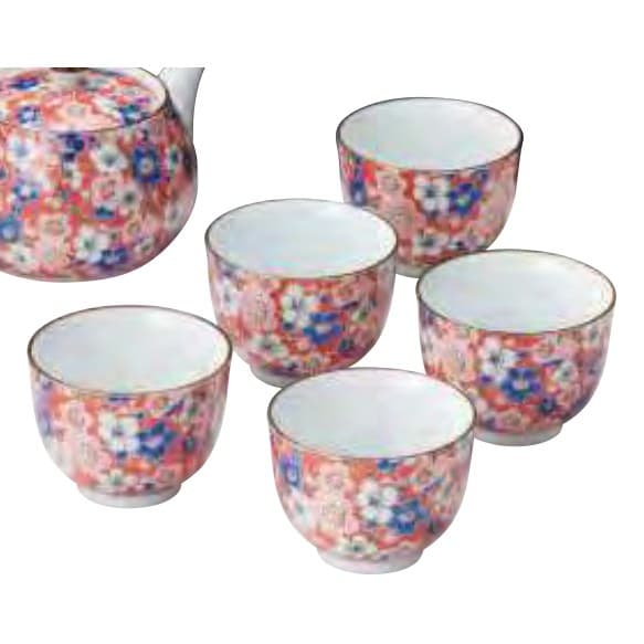 Arita Ware Red Plum Kyusu Tea Set