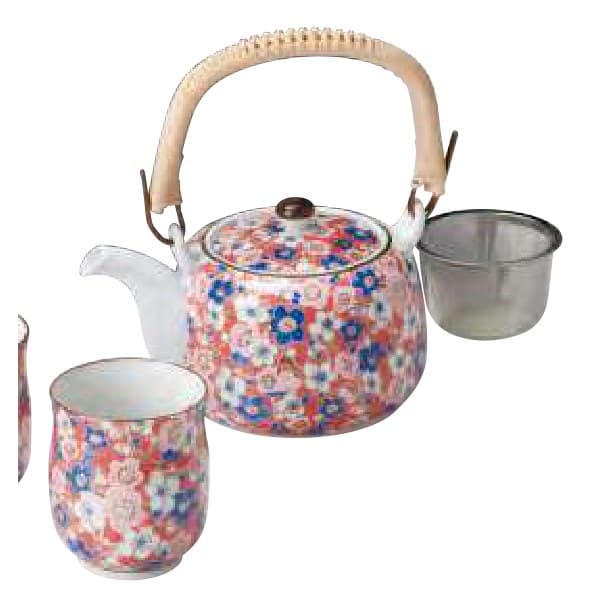 Arita Ware Red Plum Dobin Tea Set