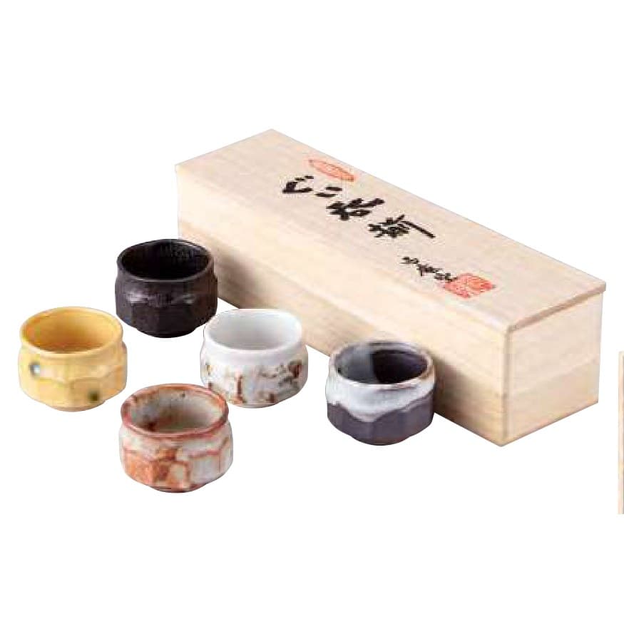 Five Handmade Styles Guinomi Set