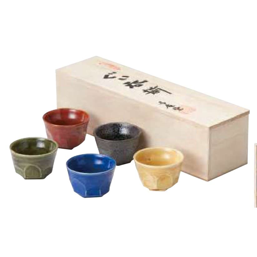 Five Faceted Styles Guinomi Set