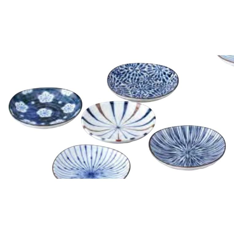 Aizome Five Styles Small Plate Collection