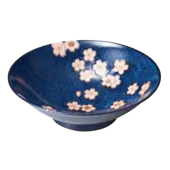 Navy Cherry Serving Bowl
