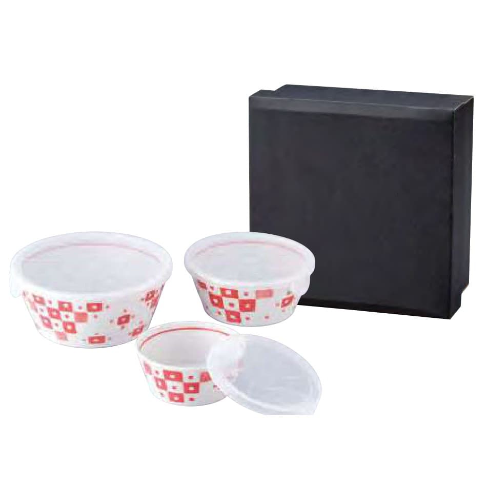Block Check Lightweight Nested Storage Bowls (Red)