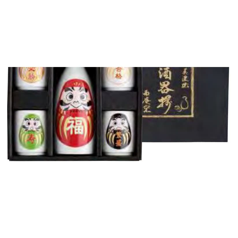 Fukuraku Daruma Cold Sake Cup Set