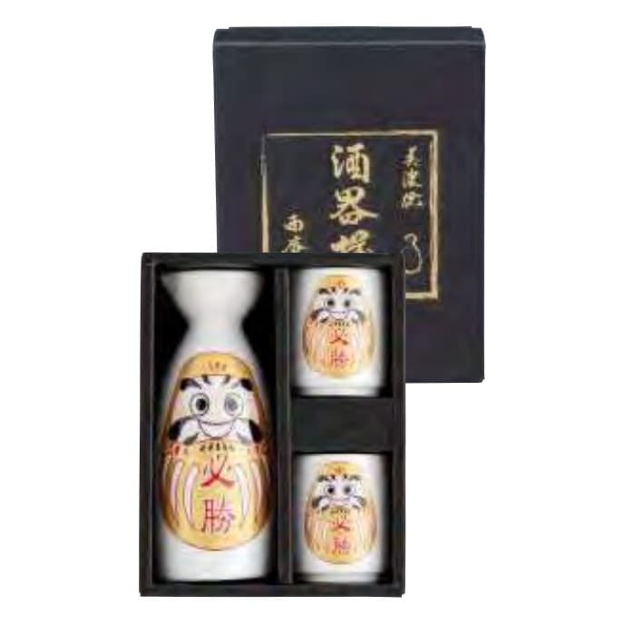 Fukuraku Daruma Sake Set (Victory)