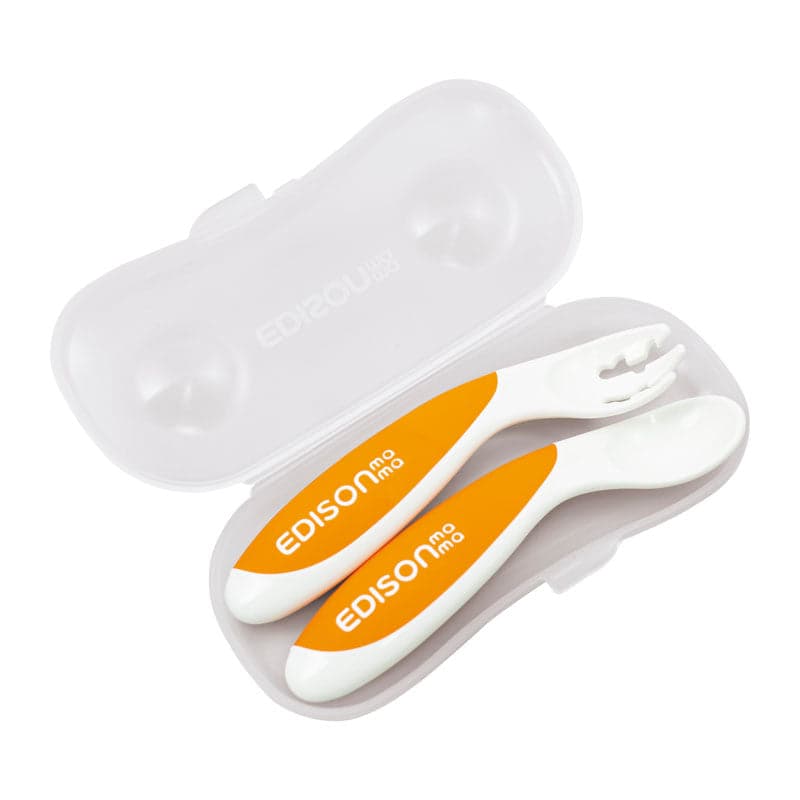 Fork & Spoon Baby (Left-Handed) - Orange