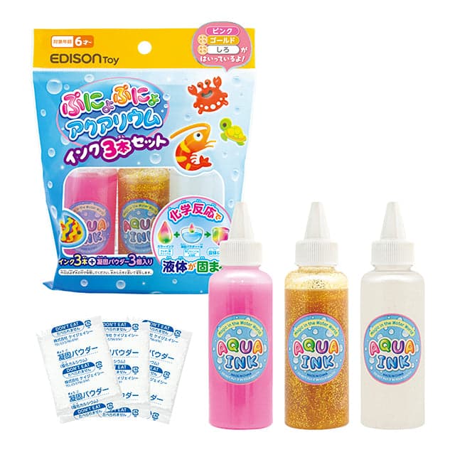 Squishy Aquarium - Ink 3-Pack Set (Pink, Glitter Gold, Glitter White)