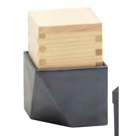 Masu Cold Sake Server with Hinoki Masu – Matte Black