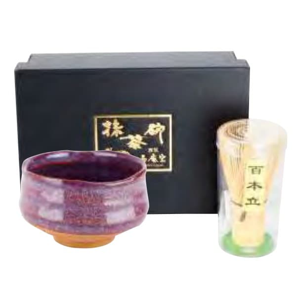 Purple Unofu Matcha Bowl & Whisk Set