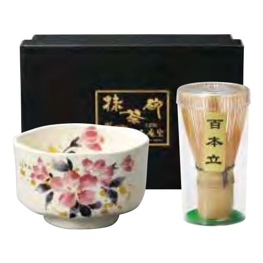 Gold Azalea Matcha Bowl (Kohiki)