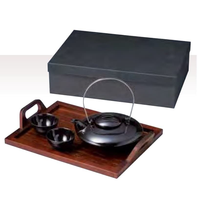 Black Joka Shochu Warmer Set with Tray