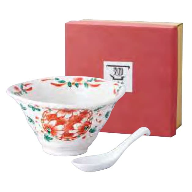 Akae Marumon Handmade-Style Ramen Bowl with Spoon
