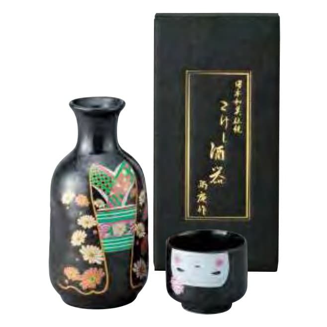 Kokeshi Sake Set (Kiku Komachi)