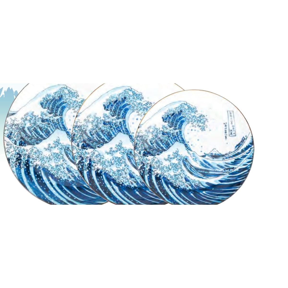 Hokusai Wave & Fuji Large Plate