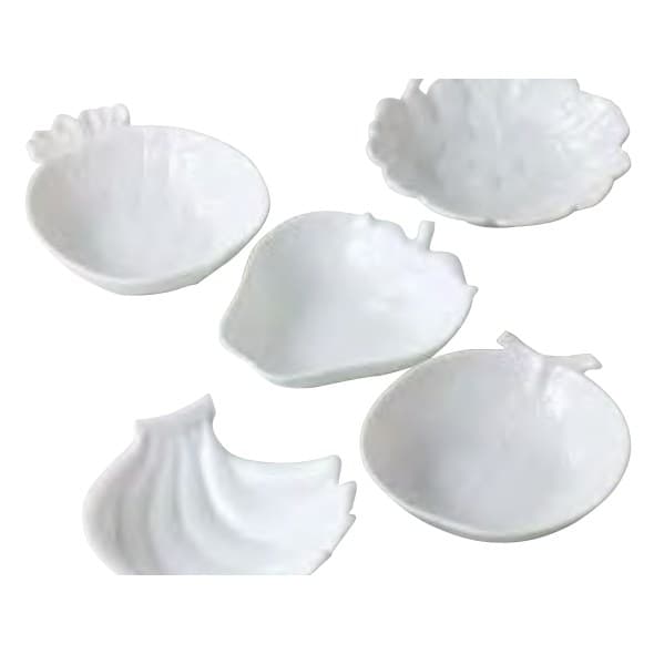 White Porcelain Fruit Nappy Plate Set